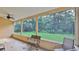 Relaxing screened porch overlooking a lush backyard at 3709 Donegal Cir, Ormond Beach, FL 32174