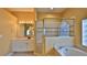 Bathroom with shower, bathtub, and double vanity at 3709 Donegal Cir, Ormond Beach, FL 32174