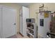 Laundry room with shelving and space for a microwave and toaster at 980 Bluebird Ter, Deltona, FL 32725
