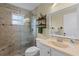 Clean bathroom with a large shower and updated vanity at 980 Bluebird Ter, Deltona, FL 32725