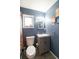 Clean bathroom with gray vanity and a shower/tub combo at 2100 Brian Ave, South Daytona, FL 32119