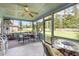 Large screened porch overlooking backyard at 573 Pelican Bay Dr, Daytona Beach, FL 32119