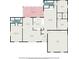 Floor plan showing a split bedroom layout, Gathering room, kitchen and screened porch at 573 Pelican Bay Dr, Daytona Beach, FL 32119