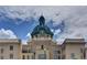 Close-up view of the courthouse dome and clock at 1402 Talton Ave, Deland, FL 32720
