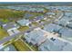 Aerial view of a residential neighborhood with a lake at 623 Margaritaville Ave, Daytona Beach, FL 32124