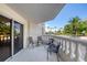Outdoor patio with seating and sliding glass doors at 1 John Anderson Dr # 1070, Ormond Beach, FL 32176