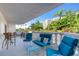 Covered patio with comfortable seating and lovely views at 1 John Anderson Dr # 1070, Ormond Beach, FL 32176