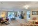 Spacious living room with sofa, TV, and access to balcony at 1 John Anderson Dr # 1070, Ormond Beach, FL 32176