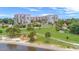 Aerial view showing building, playground, and riverfront at 1 John Anderson Dr # 1070, Ormond Beach, FL 32176