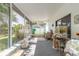 Peaceful screened porch overlooking a canal, perfect for relaxing at 3836 Long Grove Ln, Port Orange, FL 32129