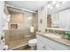 Clean bathroom with a walk-in shower at 2301 S Atlantic Ave # 236, Daytona Beach Shores, FL 32118
