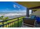 Balcony with ocean view and seating at 2301 S Atlantic Ave # 236, Daytona Beach Shores, FL 32118