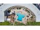 Overhead view of resort-style pool and deck at 2301 S Atlantic Ave # 306, Daytona Beach Shores, FL 32118