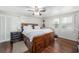 Spacious bedroom with wood floors and a large bed at 246 Angeles Rd, Debary, FL 32713