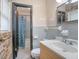 Bathroom with a tub/shower, vanity, and tiled floors at 333 Beresford Ave, Deland, FL 32724