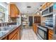 Eat-in kitchen with stainless steel appliances and granite countertops at 333 Beresford Ave, Deland, FL 32724