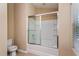 Clean bathroom with a shower/tub combo and tile flooring at 10810 Eclipse Lily Way # S, Orlando, FL 32832