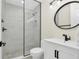 Contemporary bathroom with a modern vanity and a walk-in shower at 1140 S Orlando Ave # F-16, Maitland, FL 32751