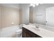 Bathroom with a single vanity and tub shower combo at 733 Stone Oak Dr, Sanford, FL 32771