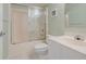 Clean bathroom with a shower/tub combo and updated vanity at 4 Oceans West Blvd # 407B, Daytona Beach Shores, FL 32118