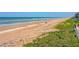 Expansive view of the beach from dune vegetation at 1415 Ocean Shore Blvd # 303, Ormond Beach, FL 32176