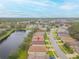 Aerial view showcasing home's location in a quiet neighborhood at 316 Dahoon Holly Dr, Daytona Beach, FL 32117