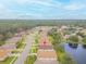 Aerial view showing home's location in a quiet neighborhood at 316 Dahoon Holly Dr, Daytona Beach, FL 32117