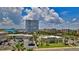 Aerial view of beachfront property, showing building and ocean at 2987 S Atlantic Ave # D060, Daytona Beach, FL 32118