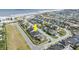 Aerial view of a house in a coastal neighborhood near the beach at 53 Marden Dr, Ormond Beach, FL 32176