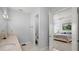 Double vanity bathroom with a view to bedroom at 53 Marden Dr, Ormond Beach, FL 32176