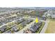 Aerial view of a house situated in a quiet coastal neighborhood at 53 Marden Dr, Ormond Beach, FL 32176