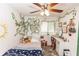 Bedroom with full-size bed and ivy wall decor at 1230 8Th Ave, Deland, FL 32724