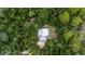 Aerial view of a house nestled in a lush, wooded area at 5711 John Anderson Hwy, Flagler Beach, FL 32136