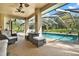 Relaxing screened-in pool area with patio furniture at 6008 Sw 103Rd Loop, Ocala, FL 34476
