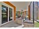 Screened patio with comfortable seating and backyard access at 3344 S Ridgewood Ave, Port Orange, FL 32129