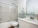 Clean bathroom with a shower/tub combo and updated vanity at 4 Oceans West Blvd # 108B, Daytona Beach, FL 32118