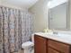 Clean bathroom with shower/tub combo and wood vanity at 600 N Boundary Ave # 106D, Deland, FL 32720