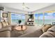 Living room with ocean views and comfortable seating at 1900 N Atlantic Ave # 1601, Daytona Beach, FL 32118
