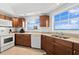 Modern kitchen featuring granite counters and ocean views at 1900 N Atlantic Ave # 1601, Daytona Beach, FL 32118
