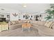 Large living area with comfortable sectional sofa and a coffee table at 1900 N Atlantic Ave # 1601, Daytona Beach, FL 32118