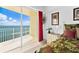 Bedroom with ocean view and private balcony access at 1900 N Atlantic Ave # 1601, Daytona Beach, FL 32118
