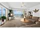 Relaxing living area features stunning ocean views and comfortable seating at 1900 N Atlantic Ave # 1601, Daytona Beach, FL 32118
