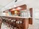 Kitchen with breakfast bar and modern finishes at 3333 S Atlantic Ave # 605, Daytona Beach Shores, FL 32118