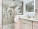 Modern bathroom featuring a large walk-in shower and updated vanity at 3333 S Atlantic Ave # 605, Daytona Beach Shores, FL 32118
