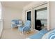 Spacious balcony with ocean view and comfortable seating at 3333 S Atlantic Ave # 605, Daytona Beach Shores, FL 32118
