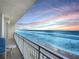 Stunning ocean view from a private balcony, sunrise colors at 3333 S Atlantic Ave # 605, Daytona Beach Shores, FL 32118