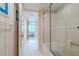 Clean bathroom with shower and tiled floor at 4 Oceans West Blvd # 301C, Daytona Beach Shores, FL 32118