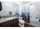 Bathroom features granite countertops, tub and shower at 4747 Nw 35Th Lane Rd, Ocala, FL 34482
