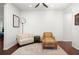 Home office with hardwood floors and built-in shelving at 4747 Nw 35Th Lane Rd, Ocala, FL 34482