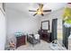 Well-lit bedroom featuring a ceiling fan and ample furniture at 101 Marathon Ln, Sanford, FL 32771